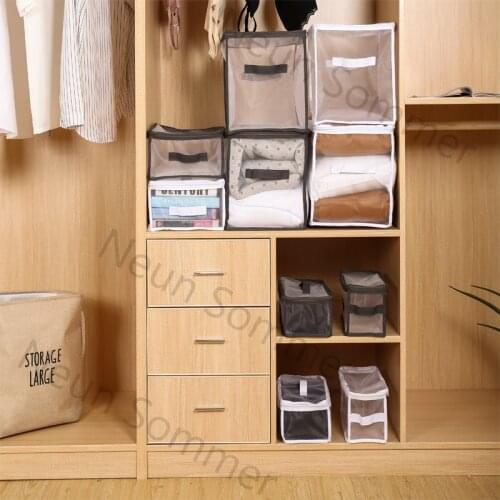 Folding Mesh Storage Box, Multi-Size Drawer Cabinet Organizer, Clothes Quilt Storage Bag With Lid, Household Sundries Storage