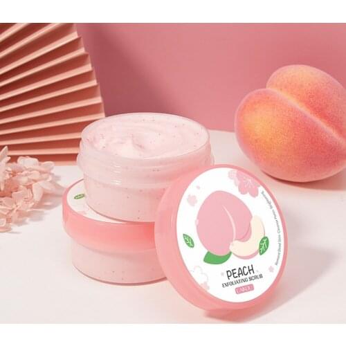 90g Peach Body Scrub Cream Face Scrub Deep Cleansing Skin Whitening Go Cutting Dead Skin Smooth Skin Delicate Scrub Moisturizing