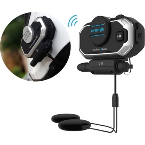 Vimoto V8 Motorbike BT Interphone Motorcycle Bluetooth Helmet Intercom Stereo Headset GPS 2 Way Radios