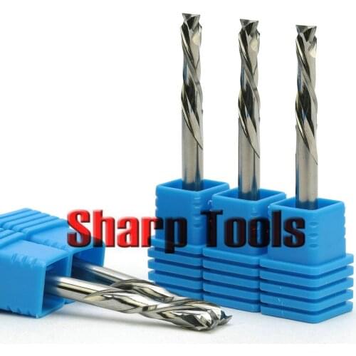 Up & Down Cut 4x17mm- Double Flute End Milling Cutter CNC Spiral Router Bit Set Tungsten Carbide CNC Milling Cutter Tools Import