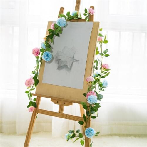 1.8M High Quality Artificial Silk Rose Ivy Vine Artificial Flowers With Green Leaves For Home Wedding Decoration Hanging Garland