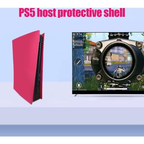 Gaming Console Faceplate Cover for Cosmic Red PS5 Disc Skin Hard Shell Dustproof Protective Cases Gaming Console Cover