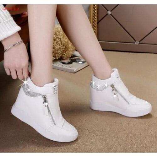 Fashion New Boots Wedges Shoes Woman Crystal Platform Shoes Women Leisure shoes Casual High Heels Women Sneakers