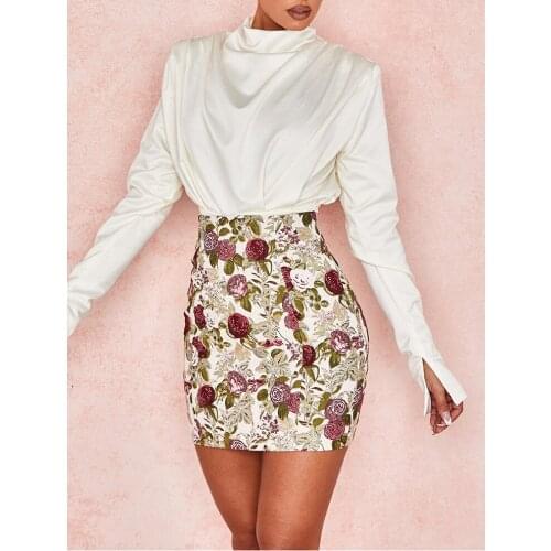 DEIVE TEGER 2021 New Clothing Fashion Long Sleeve Drape Satin Autumn Winter Bodysuits For Women