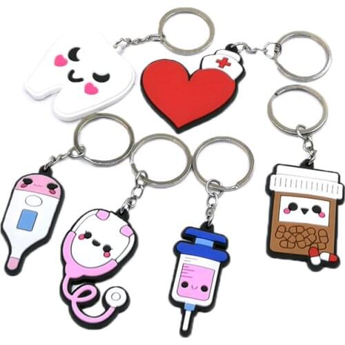 1pcs PVC Key ChainKey Ring Pendant Key Holder Fashion Charm Trinkets