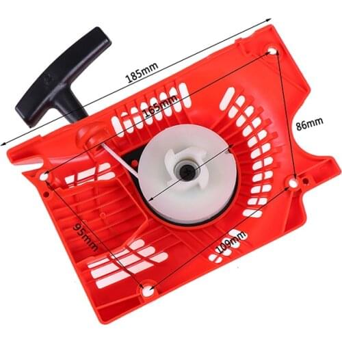 1Pc Red recoil pull starter for chinese chainsaw 4500 5200 5800 45 52cc 58cc