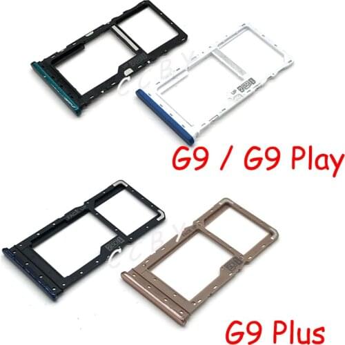 100pcs For Motorola Moto G9 Plus / G9 Play / G9 Power Sim Card Tray SD Card Reader Socket Slot Holder Replacement Part