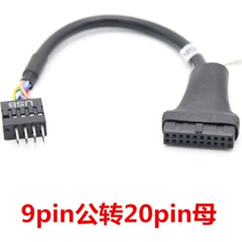 USB 3.0 20 Pin Motherboard Header To Usb 2.0 9 Pin Adapter Converter Cable