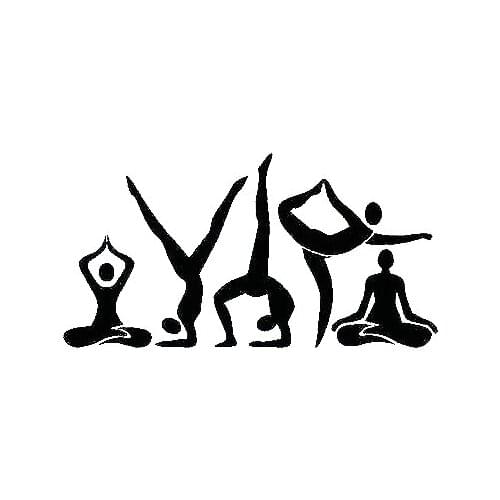 24cm wide Yoga Pose Studio Hot Car Sticker Decal Truck Rear windshield Decor Waterproof DIY Decals L519