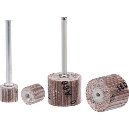 Uxcell Flap Wheel 600 Grits Abrasive Grinding Head with 1/8" Shank for Rotary Tool for grinding and polishing flat 15 sizes