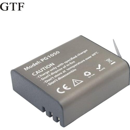 GTF 3.7V PG1050mAH Battery For EKEN Action Camera H9 H9 H3 H3R H8PRO H8R H8 pro SJ4000 SJCAM SJ5000 M10 SJ5000X rechargeable bat