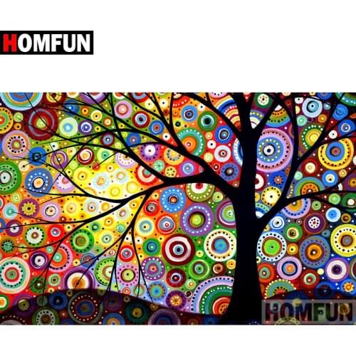 HOMFUN Full Square/Round Drill 5D DIY Diamond Painting "Abstract tree" Embroidery Cross Stitch 5D Home Decor Gift A08175