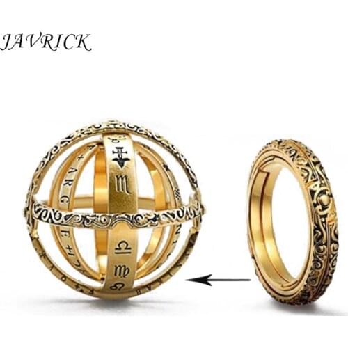 Astronomical Sphere Ball Ring Foldable Cosmic Finger Ring Band Fashion Jewelry