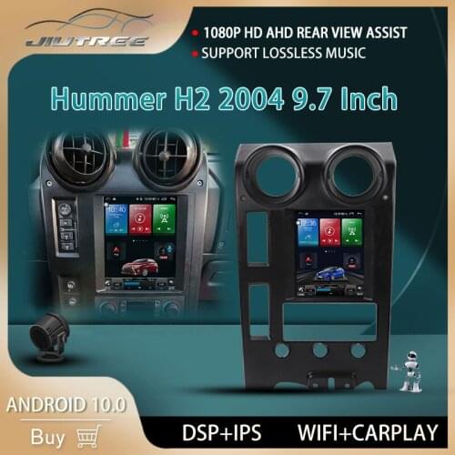 2 din Android 10.0 For Hummer H2 2004 9.7 Inch Video BT Player GPS Navigation Car Stereo Radio DVD Multimedia Player
