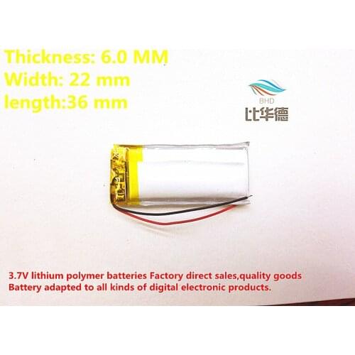 Free shipping)3.7V 602236 450mah lithium-ion polymer battery quality goods quality of CE FCC ROHS certification authority