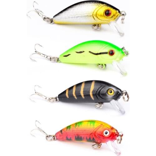 Minnow Fishing Lures 5cm 3.6g Hard Bait with Hook Jig 3D Eyes Crankbait Karper Striped Bass Pesca Visgerei Fishing Swimbait