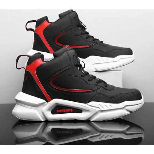 Brand PU Couple Sport Shoes Rubber Platform Chunky Sneakers Casual Men Calzado Hombre Running Shoes Comfortable Autumn Winter