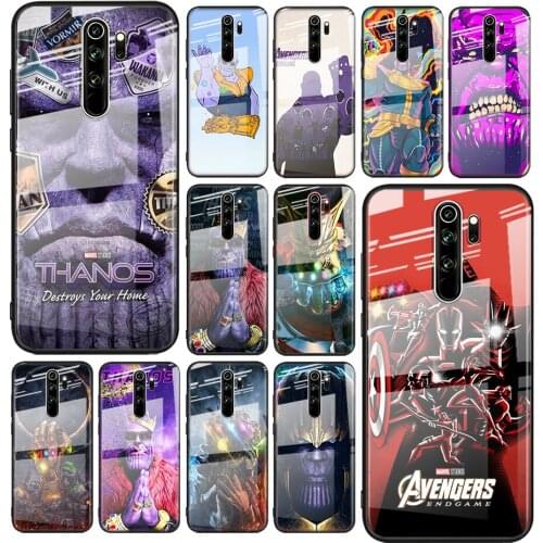 Tempered Glass Cover Marvel Thanos Infinity Gauntlet For Xiaomi Redmi Note 10 10S 9T 9S 9 8T 8 7 5G Pro Max Phone Case Shell
