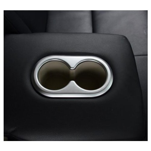 FOR HONDA CRV CR-V 2012 2013 2014 2015 2016 REAR SEAT DRINK CUP HOLDER CHROME TRIM COVER BEZEL SURROUND FRAME ACCESSORIES