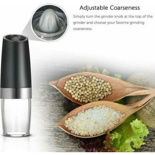 Electric Pepper Grinder Shaker With LED Light Kitchen Tools Stainless Steel Home Electric Salt Pepper Grinder Mill Accessories