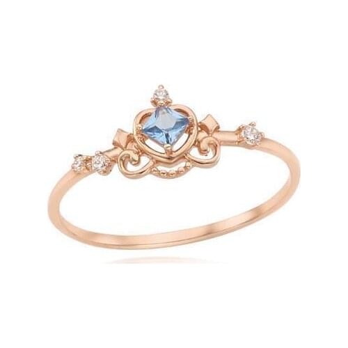 Wollet Jewelry ring princess female series 925 sterling silver female