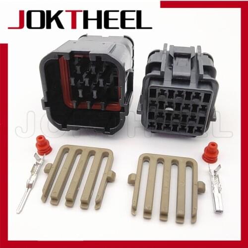 1/5/10/20 sets kit black waterproof electric wire auto KET 14 pin way male female connector plug with pins MG640352 MG610350