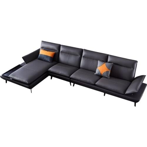 Leather Sofa Modern Simple Light Luxury Living Room sofa set High-End Corner Sofa couches for living room