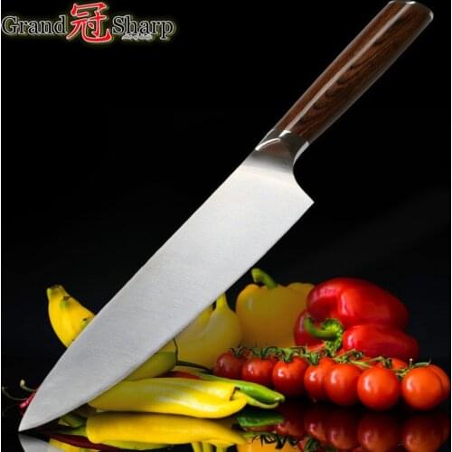 Kitchen Knife Stainless Steel Chef Knife Super Quality GERMAN DIN1.4116 steel Chef Kitchen Knives Cleaver Cooking Tools BBQ NEW