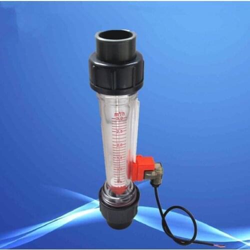 LZS-25A Pipeline plastic tube water rotameter with flow alarm swith lower limit(default) or upper limit 23mm