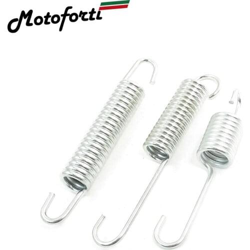 Motoforti 3 in 1 Ring Metal Motorcycle Side Stands Kickstand Spring Silver Tone Stand Spring For Motorcycle