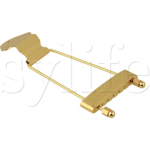 GOLD 6 String Tailpiece For Electric Guitar W/3 Hole mounting plate