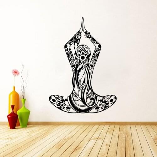 New Yoga Sport Beautiful Girl Vinyl Wall Decal Home Decor Living room Bedroom Art Mural Wall Stickers
