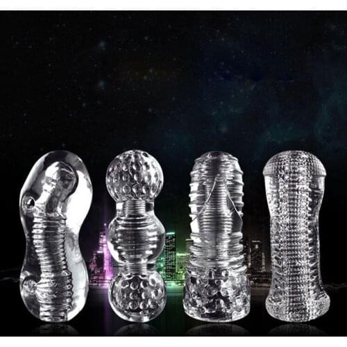 Newest Reusable Vacuum Sex Cup Soft Pussy Transparent Vagina Sexy Pocket Male Masturbator Endurance Exercise Toys for Men