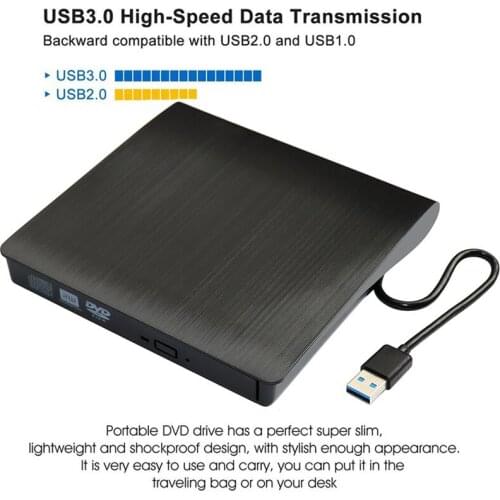 NEW USB 3.0 Slim External DVD RW CD Writer Drive Burner Reader Player Optical Drives For Laptop PC Computer dvd burner drive