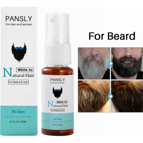 PANSLY New Hair Growth Spray Fast Grow Hair Eliminate white hair Thinning Hair Hair Care White hair restoration plant essence