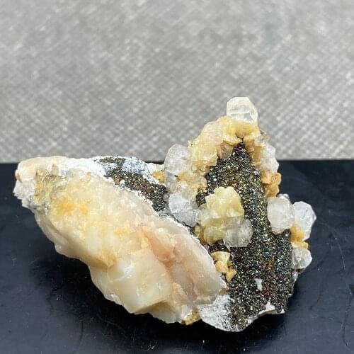 Natural Calcite Pyrite Combination Healing Crystal Gem Specimen