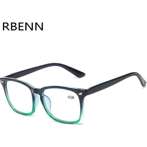 RBENN Computer Men Reading Glasses Women Anti Blue Light Presbyopia Glasses Gaming Glasses with Resin Lens Green Cover +1.75