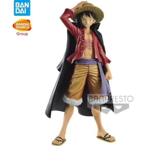 In Stock Bandai Original One Piece Dxf Action Figure 16Cm Luffy Straw Hat Anime Dolls Brinquedos Model Collectible Toys for Boys