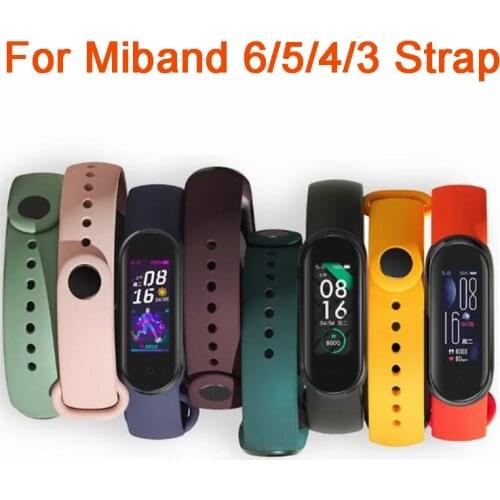 Bracelet For Xiaomi Mi Band 6 5 4 3 Sport Strap Replacement Wristband MiBand 6 4 Band5 Wrist Strap For Xiaomi Mi Band 4 3 straps