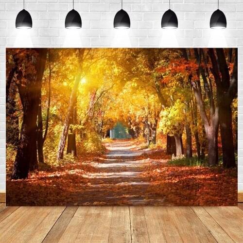 Yeele Autumn Tree Fallen Leaves Forest Backdrop Baby Portrait Vinyl Photography Background For Photo Studio Photophone Photocall