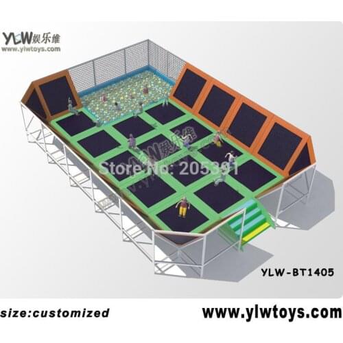 Indoor trampoline park with Sponge pit ,fitness trampoline,sport trampoline with net protecting