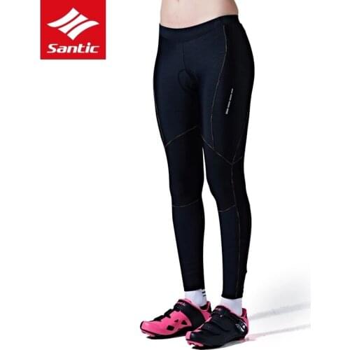 Santic Women Cycling Pants Spring Autumn Pro Fit Coolmax 4D Pad Cycling Long Pants Cycling Tights Bicycle Pants MTB Bike Pants