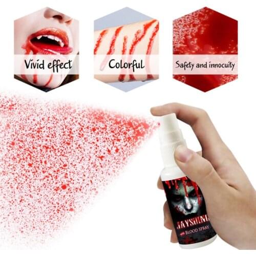 30ml Realistic Fake Blood Spray Halloween Party Fancy Makeup Splatter Bloods Hematopoietic Props Decoration 667A