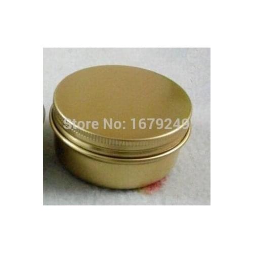 50g/ml Gold colour Aluminum Cream Jar Empty Bottle Cream Containers Aluminum Pill Box Wax Containers 100pcs/lot