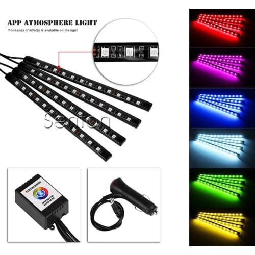 Car APP Control Interior Neon Lamp For Mercedes W211 W203 W204 W210 W205 W212 W220 AMG For Cadillac CTS SRX ATS Accessories