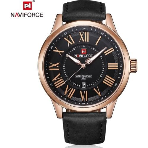 NAVIFORCE Top Brand Watches Men Fashion Business Quartz Watch Waterproof Date Wristwatch Rome Mens Clock 2019 Relogio Masculino