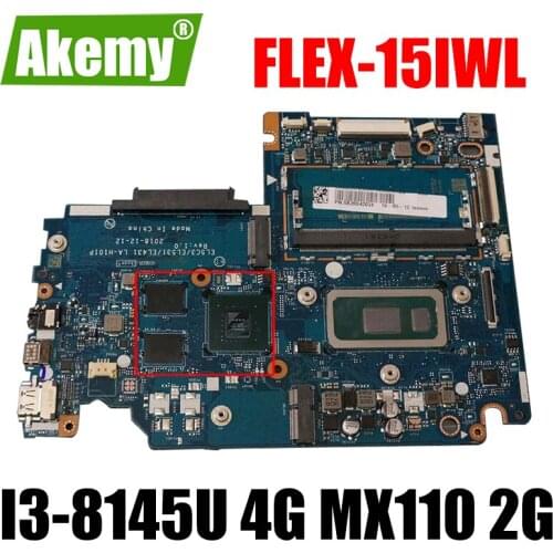 For Lenovo Flex-15iwl S340-14IWL S340-15IWL laptop motherboard LA-H101P with CPU I3-8145U RAM 4G GPU MX110 2G 100% test work
