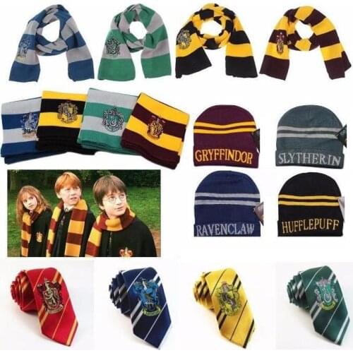 Harried High Quality Ties Hats Scarf Socks Breathable Unisex Potter Women Men Scarf Halloween Anime Magic Prop