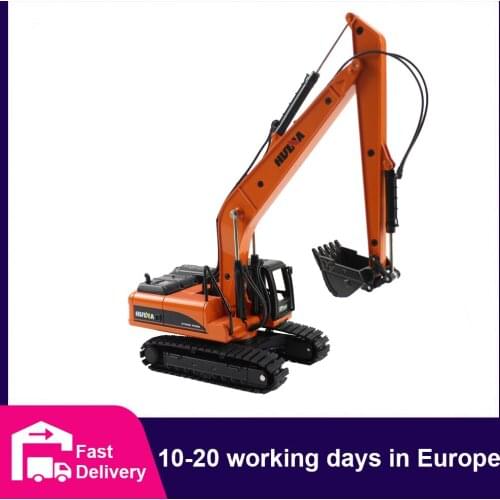 HUINA 1522 1:50 Alloy Long Arm Excavator Truck Car Metal Professional Engineering Construction Vehicle RC Model Toys For Boys