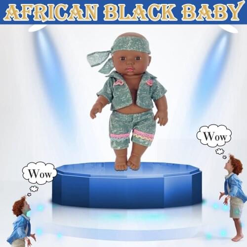 Simulation Babydoll Black Black Baby African Doll Puzzle Gift For Children Black Baby African Doll Children Birthday Gifts